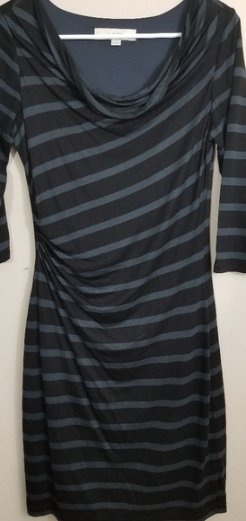 Loft Dresses | Loft Black Striped Dress - Picture 1 of 4